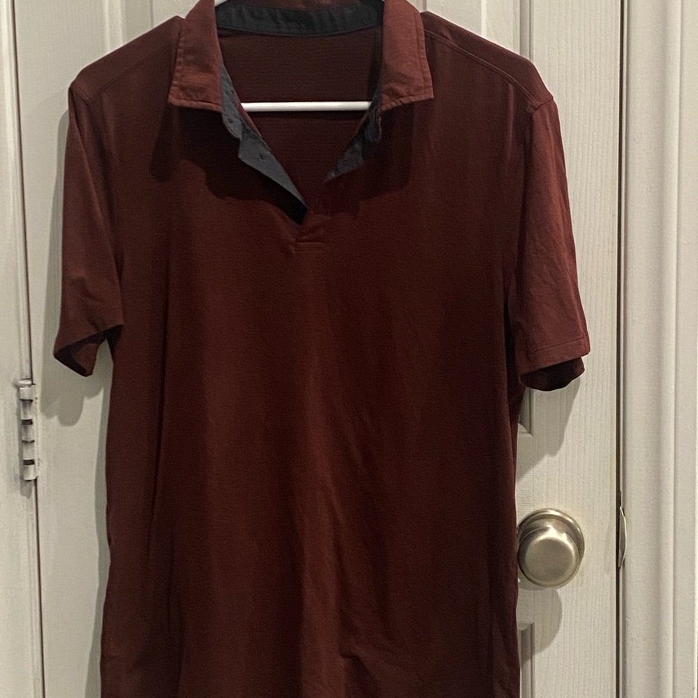 Lululemon Men's Burgundy Polo Shirt size S used in good condition - Picture 1 of 3
